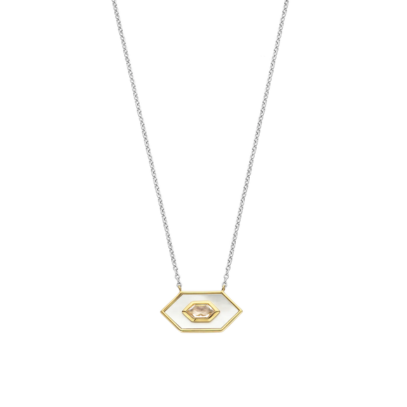TI SENTO - MILANO GILDED MOTHER OF PEARL & CHAMPAGNE NECKLACE