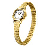 ROTARY LADIES' GOLD PLATED OCTAGONAL EXPANDER BRACELET WATCH