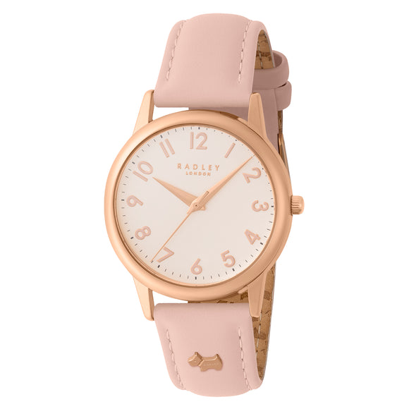 RADLEY LADIES' SOUTHWARK PARK ROSE GOLD WHITE DIAL AND NUDE STRAP WATCH