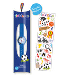 TIKKERS BLUE FOOTBALL SILICONE STRAP WATCH