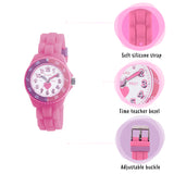 TIKKERS PINK HEART SILICONE STRAP WATCH