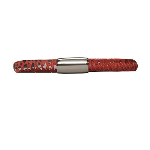 ENDLESS LEATHER RED REPTILE BRACELET