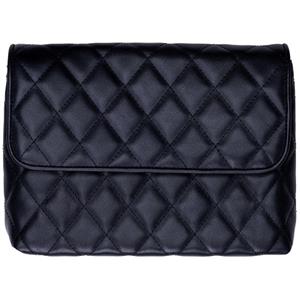 OLYMPUS PEN BLACK QUILTED CLUTCH BAG