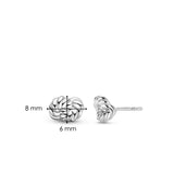 TI SENTO - MILANO SILVER TWISTED KNOT STUD EARRINGS