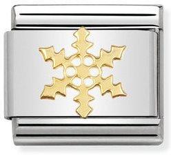 NOMINATION COMPOSABLE GOLD SNOWFLAKE LINK
