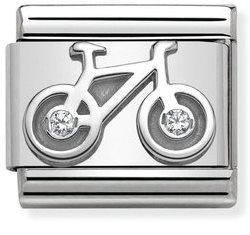 NOMINATION COMPOSABLE SILVER BICYCLE LINK