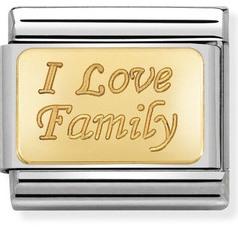 NOMINATION COMPOSABLE GOLD I LOVE FAMILY LINK