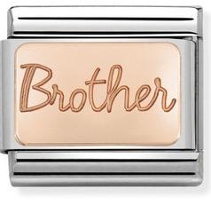 NOMINATION COMPOSABLE ROSE GOLD BROTHER LINK