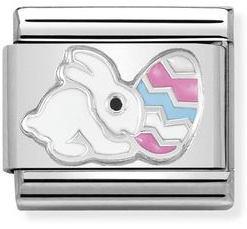 NOMINATION COMPOSABLE SILVER EASTER BUNNY LINK