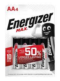 ENERGIZER MAX AA BATTERY PACK OF 4