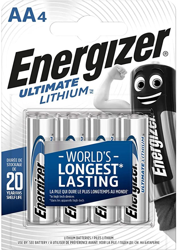 ENERGIZER AA ULTIMATE LITHIUM BATTERIES 4 PACK