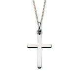 SILVER SOLID CROSS NECKLACE