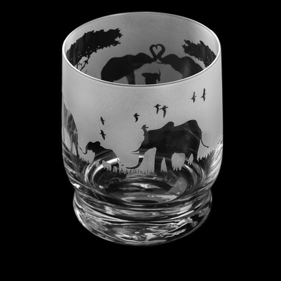 DARTINGTON ELEPHANT PARADE TUMBLER GLASS