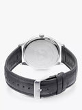LORUS MEN'S SILVER ROUND BROWN LEATHER STRAP