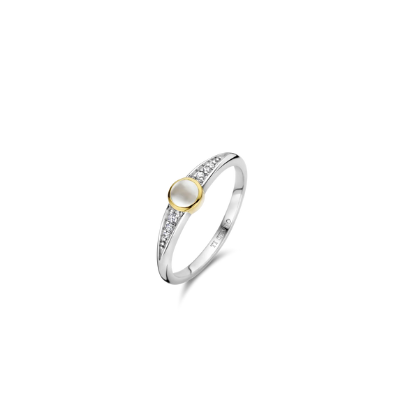 TI SENTO - MILANO GILDED MOTHER OF PEARL RING