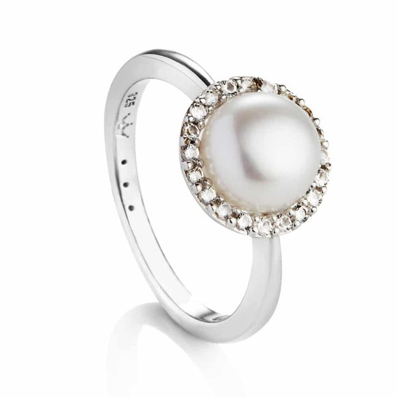 JERSEY PEARL CROWN AMBERLEY CLUSTER PEARL RING