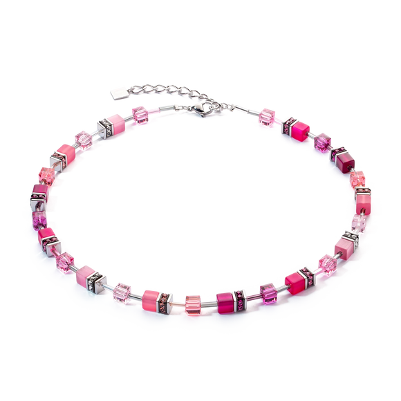 COEUR DE LION GEOCUBE ICONIC VIVA MAGENTA NECKLACE