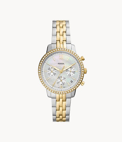 FOSSIL LADIES' NEUTRA TWO TONE BRACELET WATCH