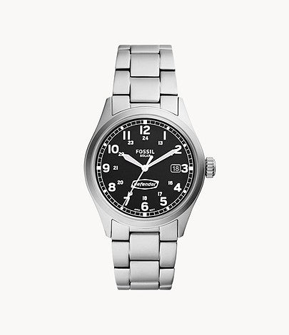 FOSSIL MEN'S DEFENDER SILVER BRACELET WATCH