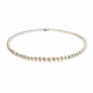 JERSEY PEARL CROWN GRADUATED 18" NECKLACE
