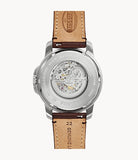 FOSSIL MEN'S GRANT AUTOMATIC BROWN LEATHER STRAP WATCH
