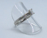 BROWN & NEWIRTH PLATINUM & DIAMOND EMERALD CUT 0.33CT DIAMOND RING