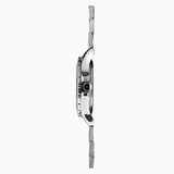SEKONDA MEN'S SILVER BLACK BEZEL BRACELET WATCH