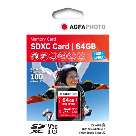 AGFAPHOTO 64GB SDXC UHS-1 CLASS 10 CARD