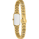 CITIZEN LADIES' ECO-DRIVE RECTANGULAR MOTHER OF PEARL DIAL GOLD BRACELET WATCH