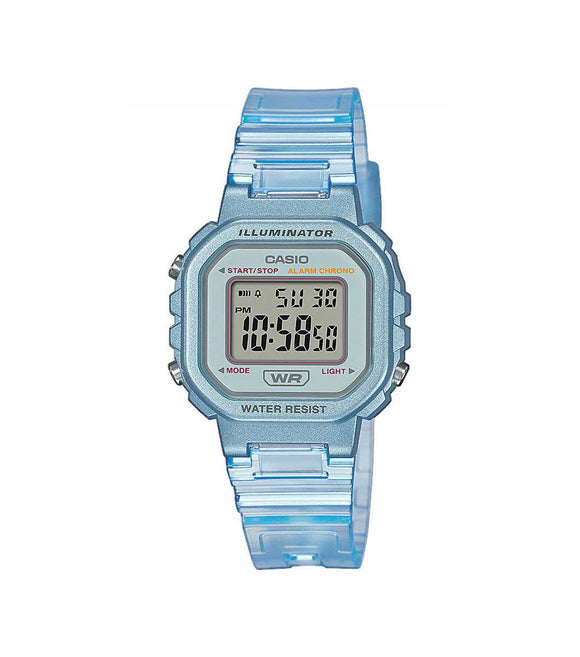 CASIO LADIES'  CLEAR BLUE DIGITAL SPORTS  WATCH