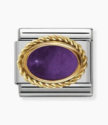 NOMINATION COMPOSABLE GOLD AMETHYST LINK