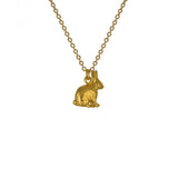 ALEX MONROE GOLD PLATED SITTING BUNNY NECKLACE
