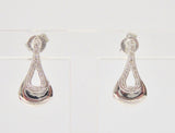 9CT WHITE GOLD & DIAMOND EARRINGS