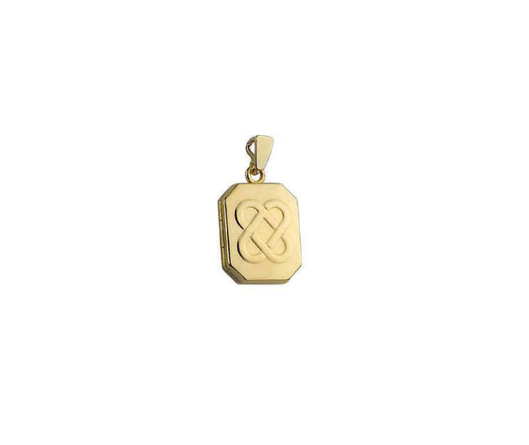 9CT GOLD OCTAGONAL CELTIC LOCKET