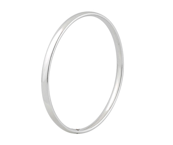 SILVER PLAIN SLAVE BANGLE