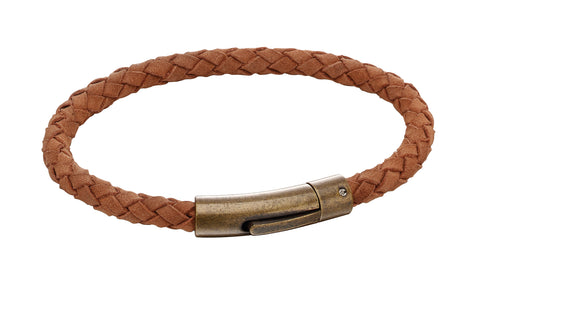 FRED BENNETT TAN LEATHER BRACELET