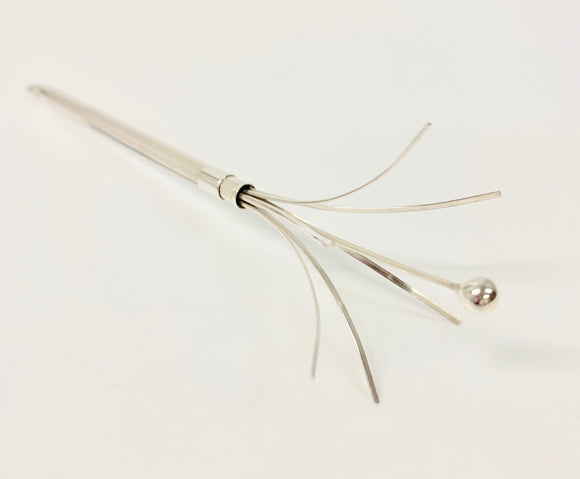 SILVER RETRACTABLE SWIZZLE STICK