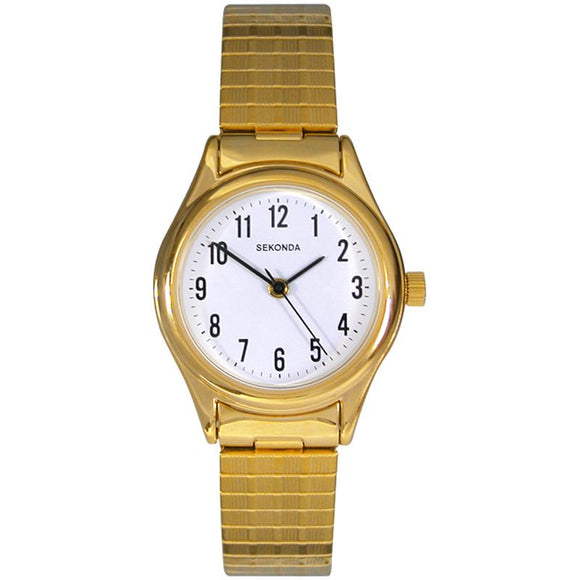 SEKONDA LADIES' GOLD EXPANDER BRACELET WATCH