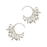 ALEX MONROE FANNED SEED HOOP EARRINGS