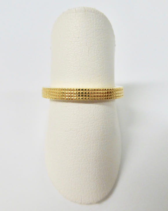 SILVER 18CT GOLD PLATED RING