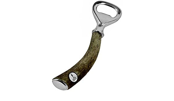 ENGLISH PEWTER STAGHORN BOTTLE OPENER