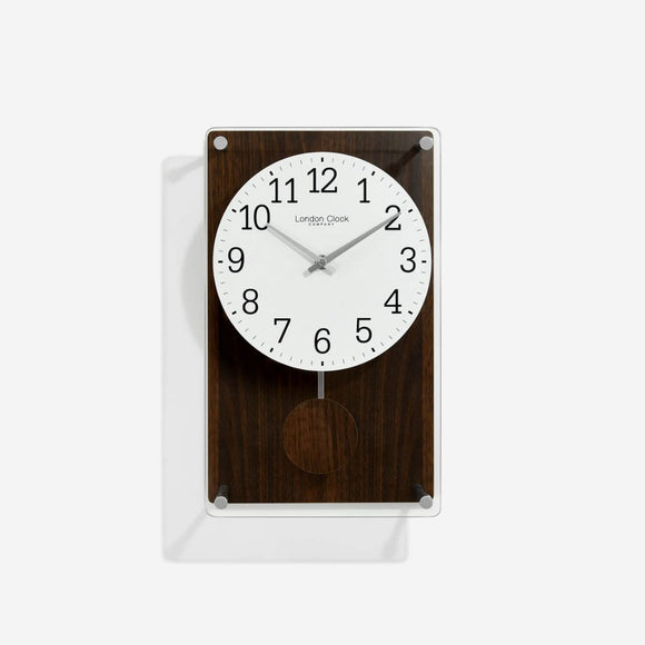 LONDON CLOCK WOOD EFFECT PENDULUM WALL CLOCK