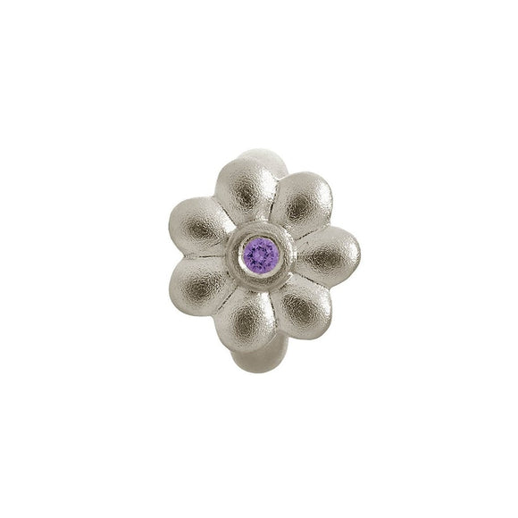 ENDLESS SILVER AMETHYST CZ FLOWER DREAM CHARM