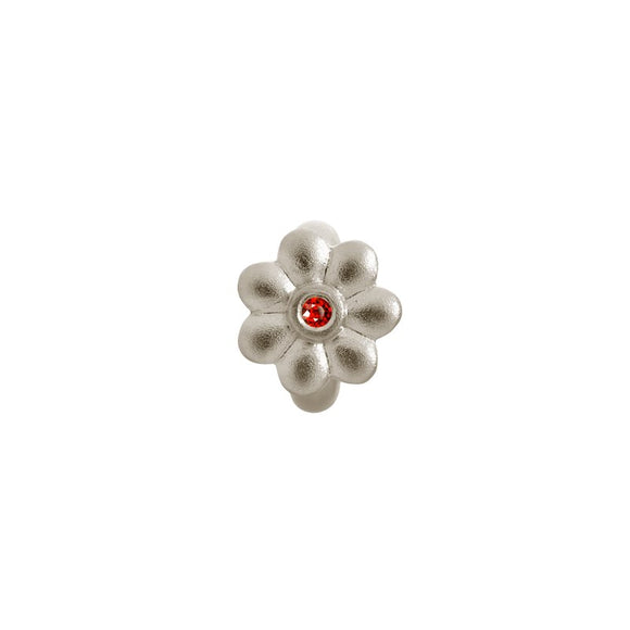 ENDLESS SILVER GARNET CZ FLOWER DREAM CHARM