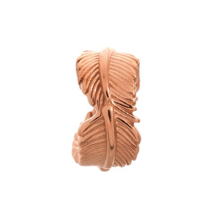 ENDLESS SILVER ROSE GOLD PLATED LEAF CHARM