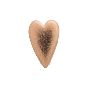 ENDLESS SILVER ROSE GOLD PLATED BRUSHED HEART CHARM
