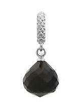 ENDLESS SILVER BLACK CRYSTAL MYSTERIOUS DROP CHARM