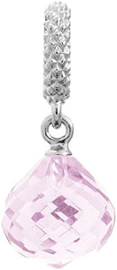 ENDLESS SILVER ROSE CRYSTAL MYSTERIOUS DROP CHARM