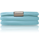 ENDLESS LEATHER LIGHT BLUE BRACELET