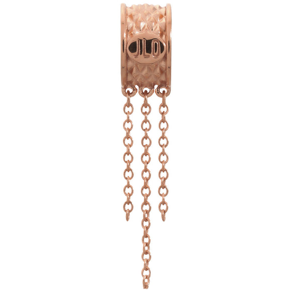 ENDLESS SILVER ROSE PLATED BOHEMIAN DANGLE CHARM
